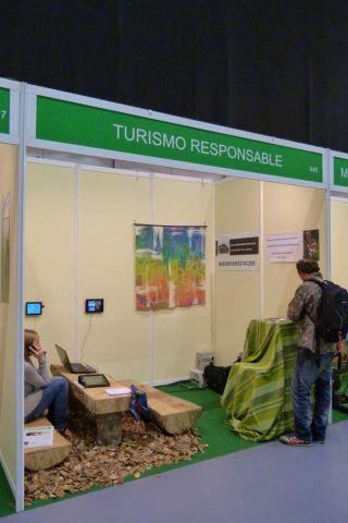 Aritz en la feria de consumo responsable en Barcelona